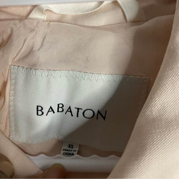 Aritzia Babaton Women's Lawson Light Pink Trench Coat - Picture 6 of 10